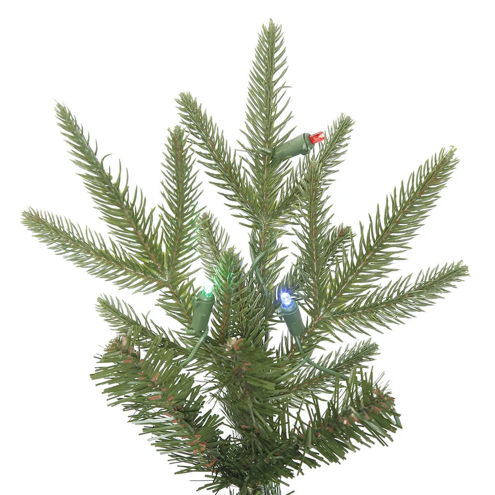 10' Bixley Pencil Fir Artificial Christmas Tree Multi-colored Dura-Lit LED