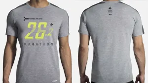 2019 Brooks TCM Marathon Distance Short Sleeve - Heather Ash/Asphalt