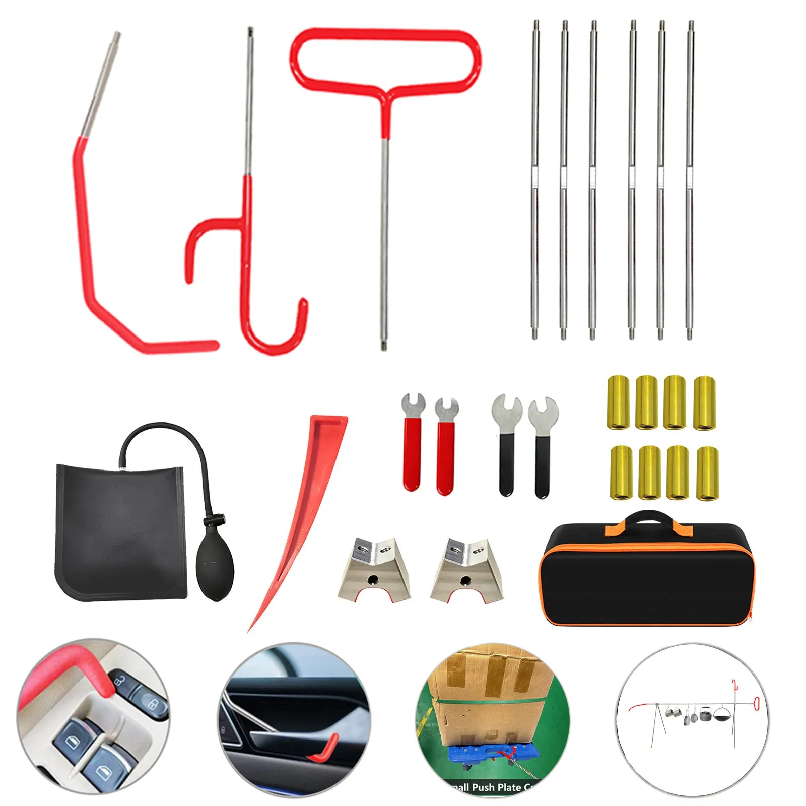26 pieces of car emergency use kit, camping lamp maintenance lamp
