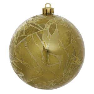 2.75" Olive Crackle Ball Ornament UV Drilled 12/B