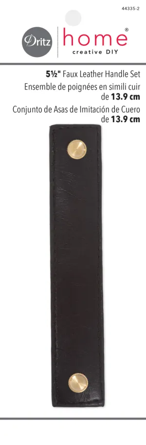 5-1/2" Faux Leather Handle Set