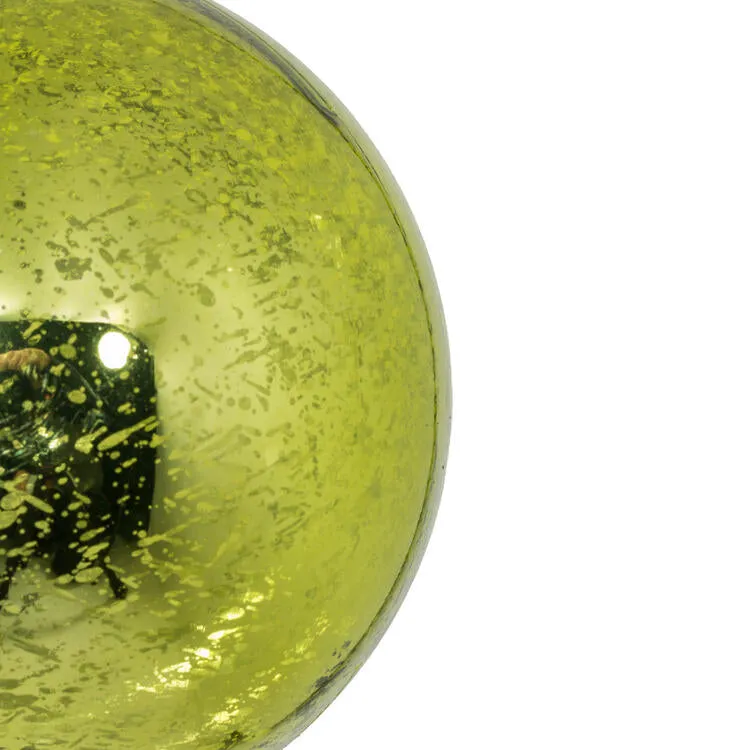 6" Lime Shiny Mercury Balls 4 Per Bag