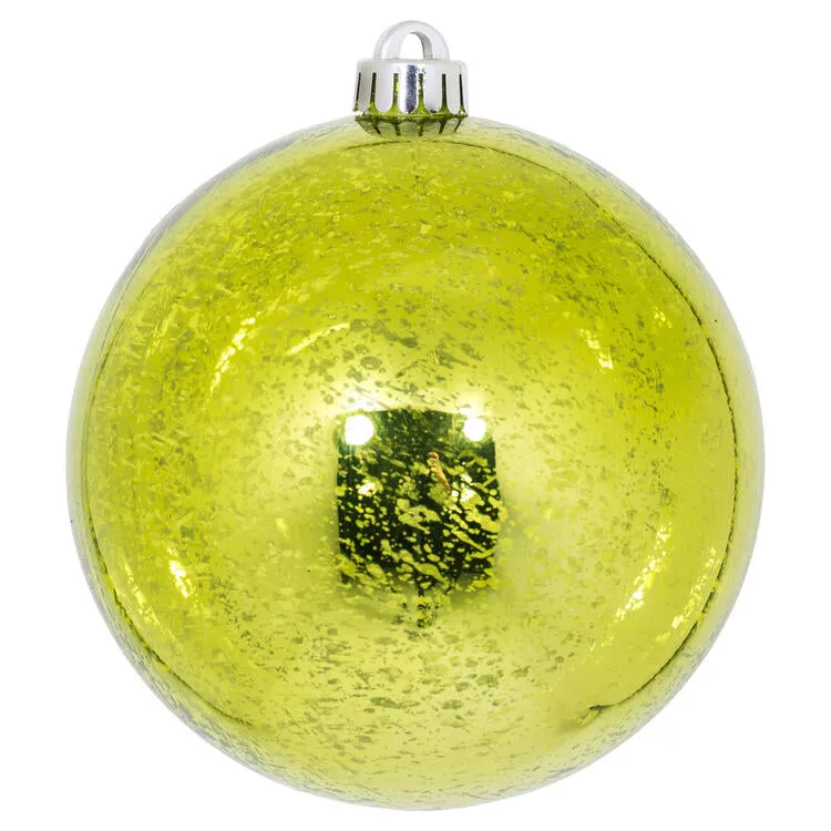 6" Lime Shiny Mercury Balls 4 Per Bag