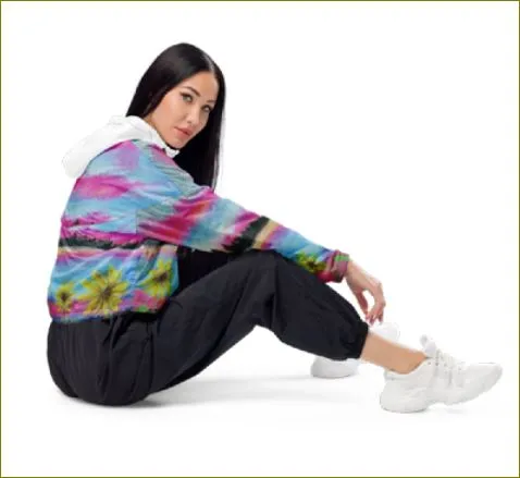 A Sunflower Fantasy ~ Women’s cropped windbreaker