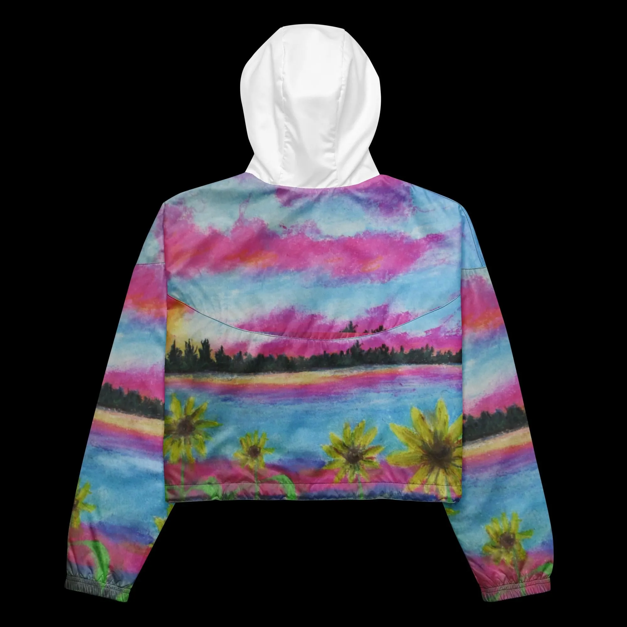 A Sunflower Fantasy ~ Women’s cropped windbreaker
