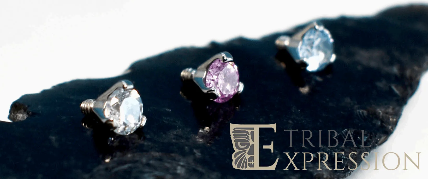 AAA Cubic Zirconia, 3mm Titanium Beads