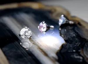 AAA Cubic Zirconia, 3mm Titanium Beads