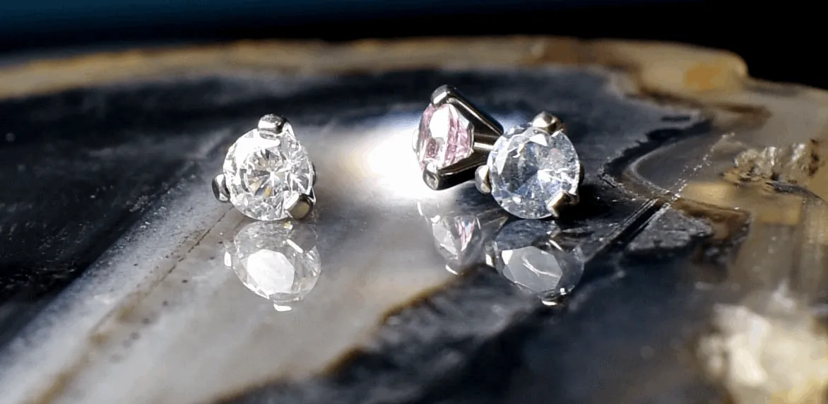 AAA Cubic Zirconia, 3mm Titanium Beads