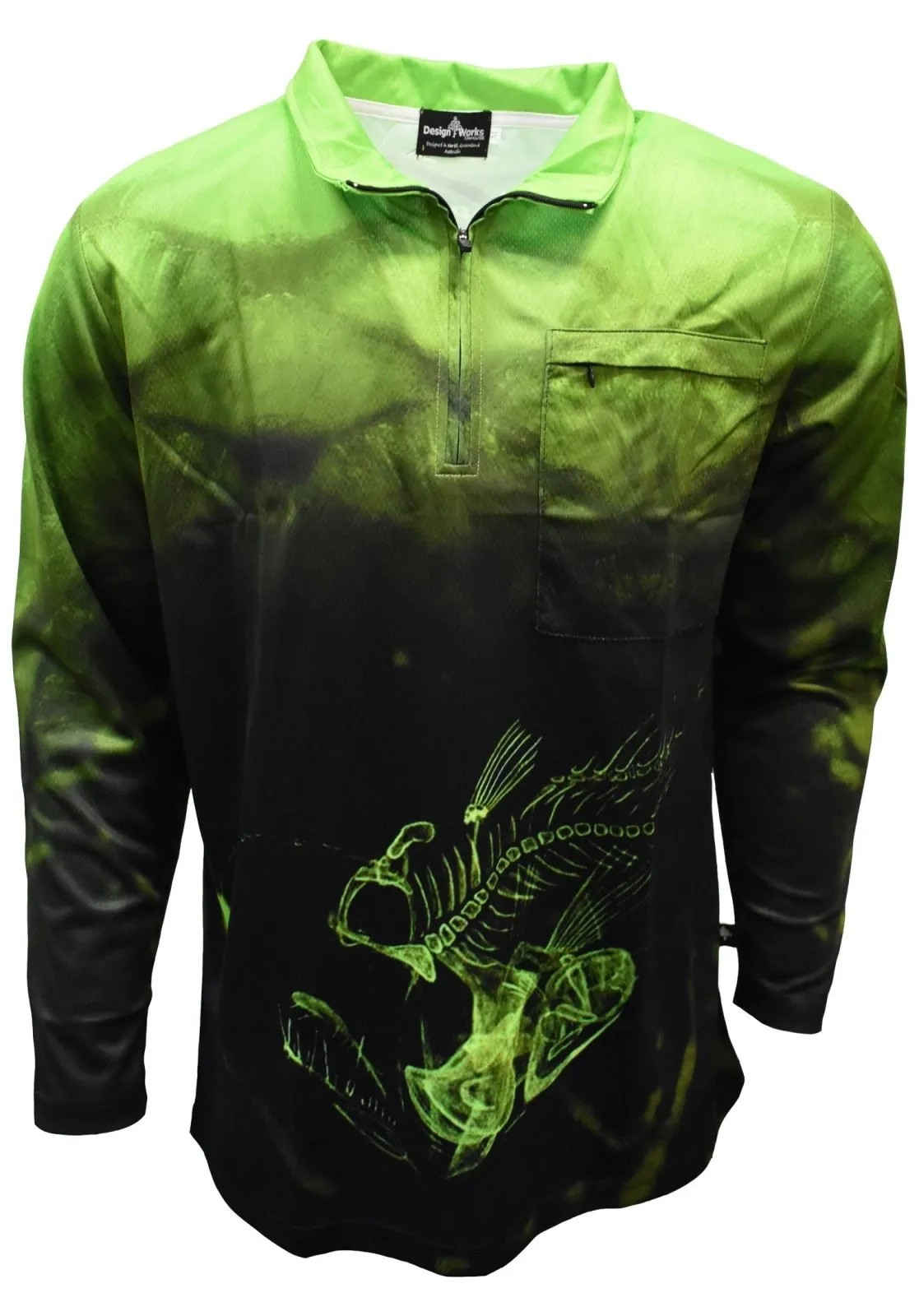 Adult Sun Safe Long Sleeve Fishing Shirt - Dark Glow
