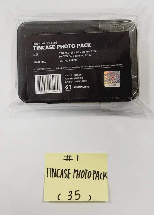 Aespa X EVERLINE : MY First page POP-UP STROE - Official MD [Tincase Photopack, Mini Pouch, String BAG, Ball CAP, T-Shirt] [24.1.12]