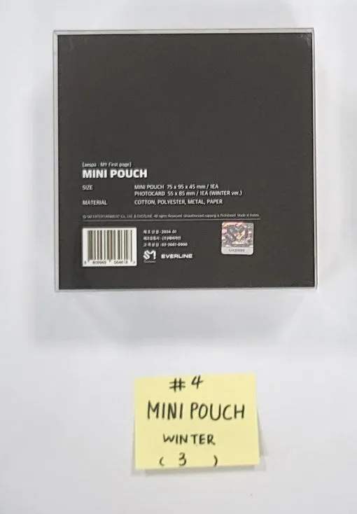 Aespa X EVERLINE : MY First page POP-UP STROE - Official MD [Tincase Photopack, Mini Pouch, String BAG, Ball CAP, T-Shirt] [24.1.12]