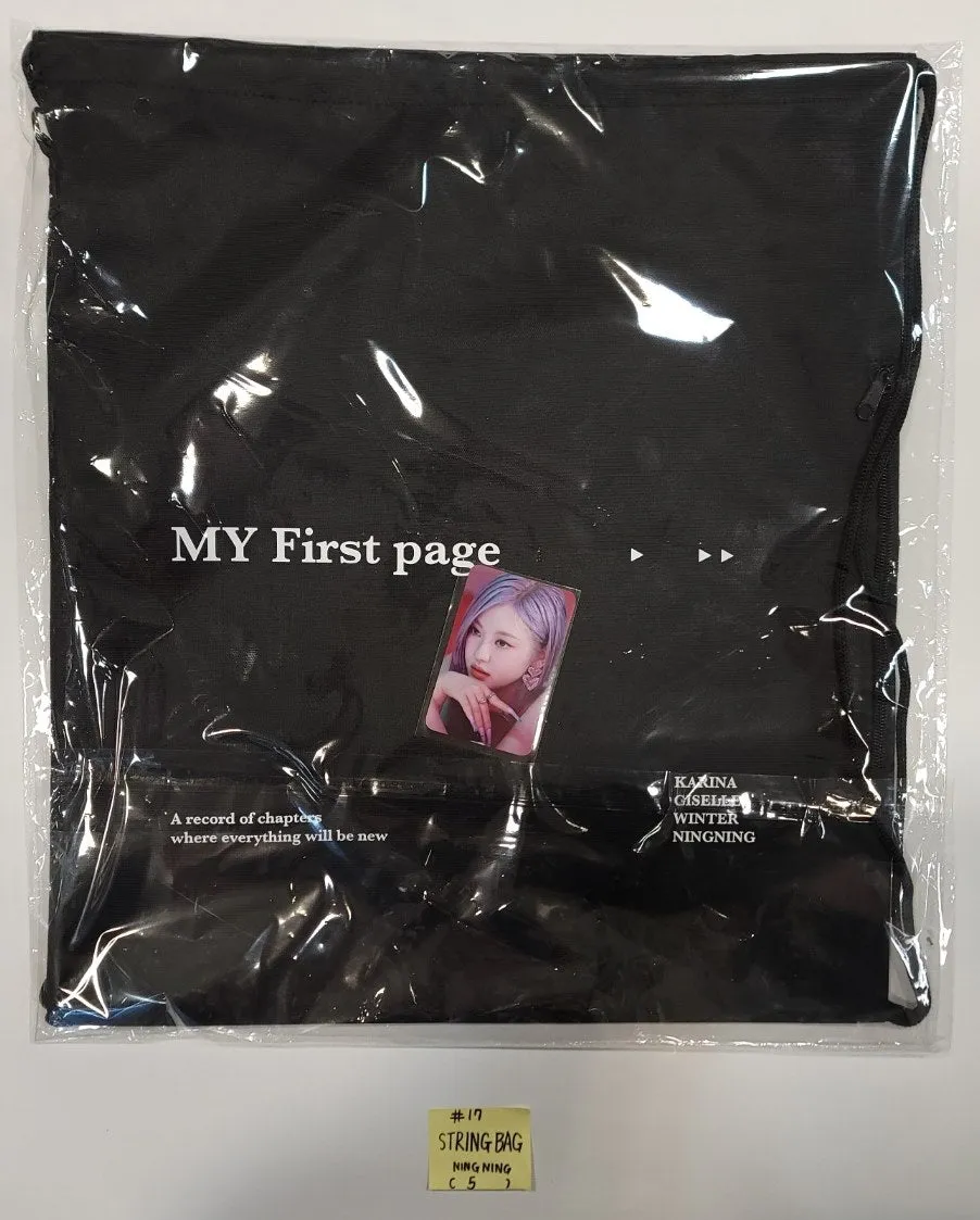 Aespa X EVERLINE : MY First page POP-UP STROE - Official MD [Tincase Photopack, Mini Pouch, String BAG, Ball CAP, T-Shirt] [24.1.12]