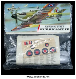 Airfix Hawker Hurricane IV R.P. 1:72 Scale Kit. Vintage Red Stripe Bag.