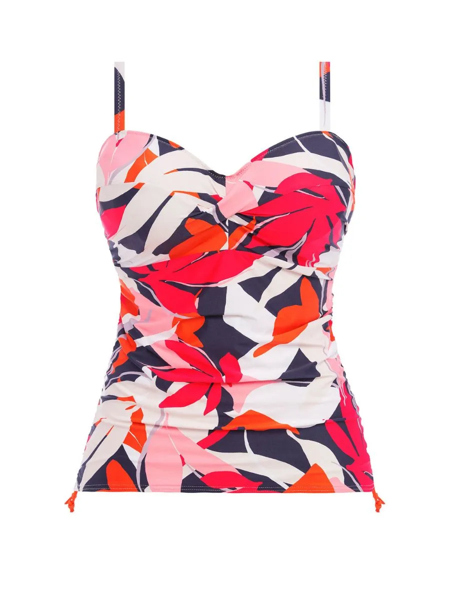 Almeria Twist Front Tankini Top - Multi