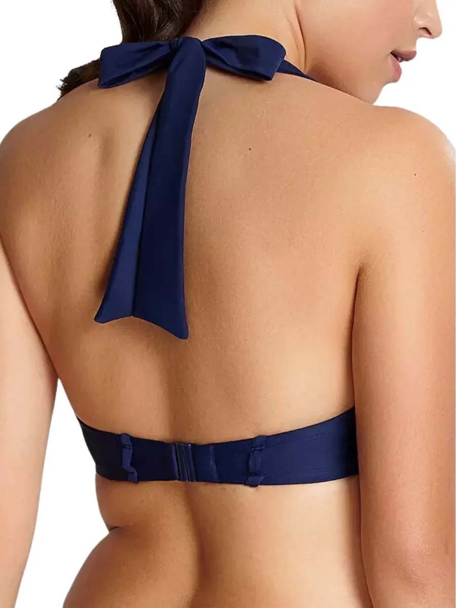 Anya Cruise Multiway Bikini Top - Navy/White