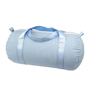 Baby Blue Gingham Medium Duffel Bag