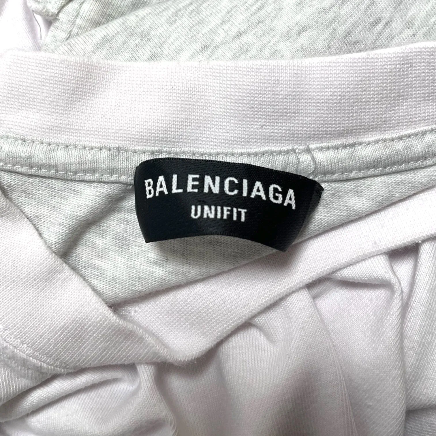 Balenciaga Split Short Sleeve Tee Shirt White Grey Pre-Owned