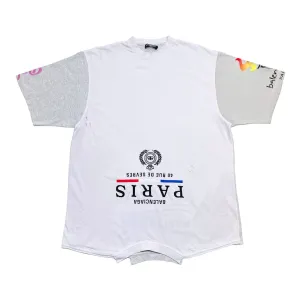 Balenciaga Split Short Sleeve Tee Shirt White Grey Pre-Owned