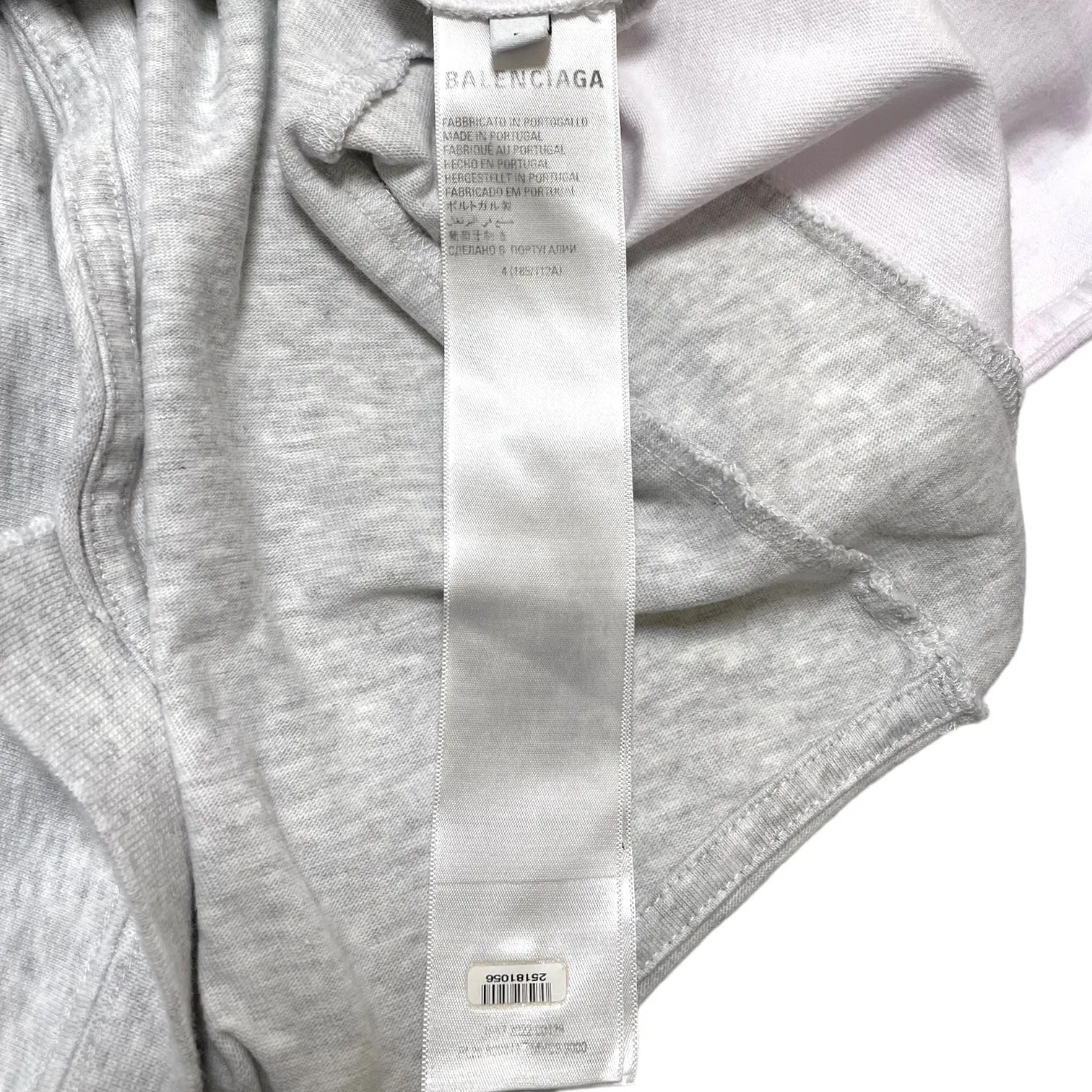 Balenciaga Split Short Sleeve Tee Shirt White Grey Pre-Owned
