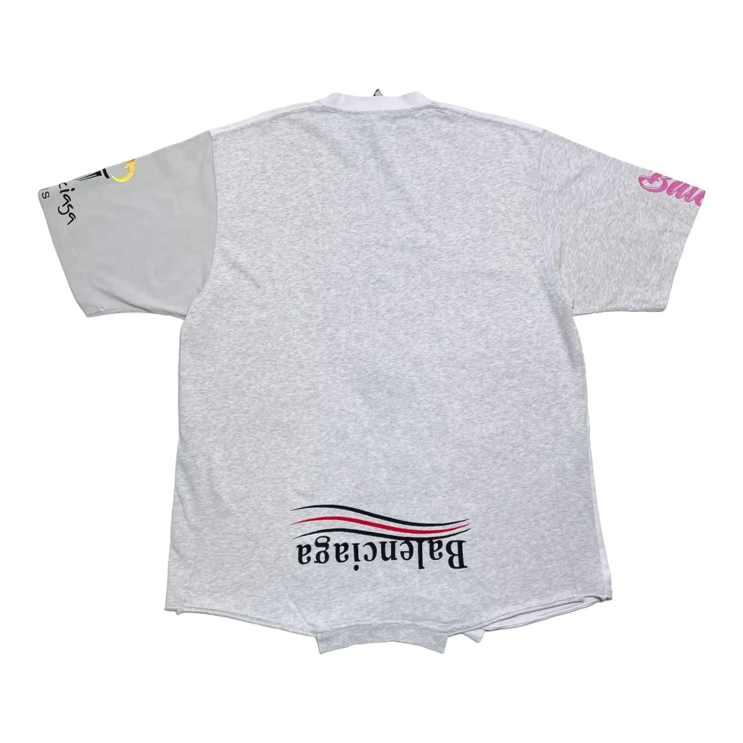 Balenciaga Split Short Sleeve Tee Shirt White Grey Pre-Owned
