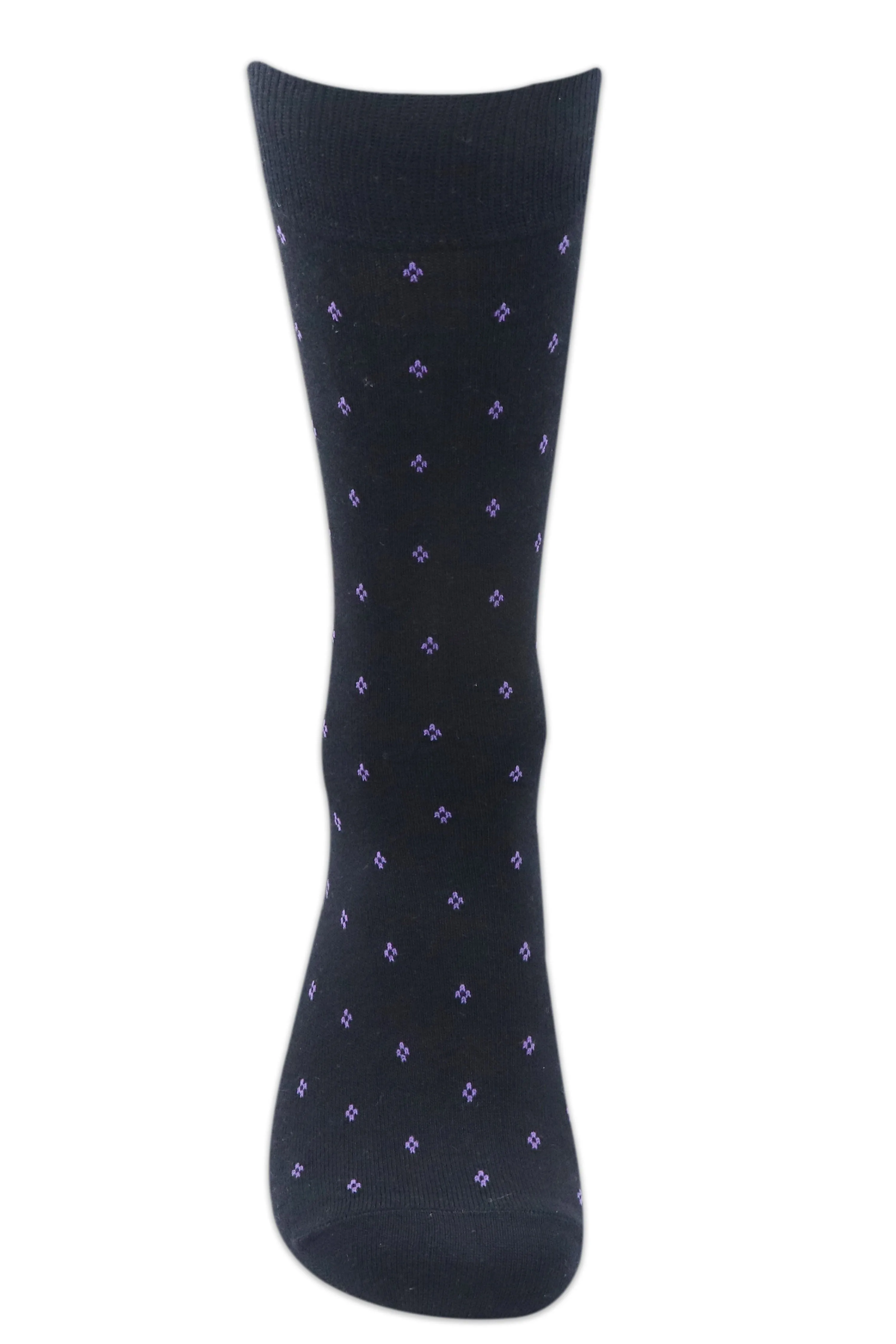 Balenzia Men's Polka Pattern Cotton Crew length socks-(Pack of 5 Pairs/1U)-(Multicolour)