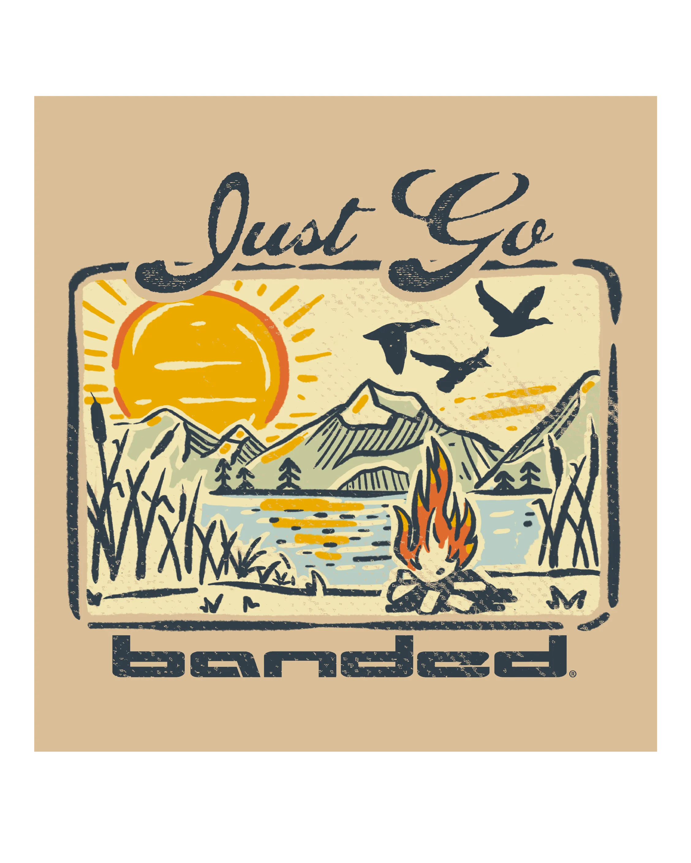 Banded Campfire Short Sleeve Tee