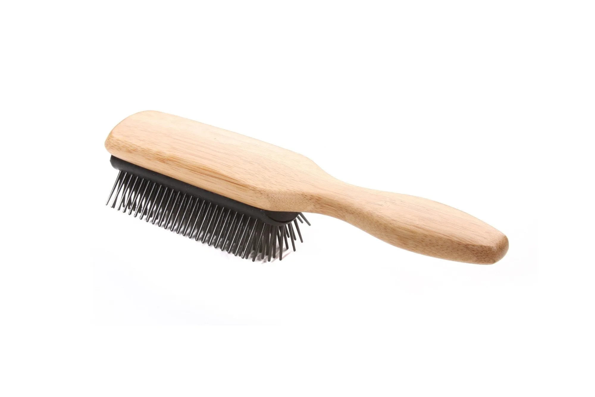 Bass Brushes Style 9 Row Hairbrush with Nylon Bristle & Bamboo Handle 1 Brush