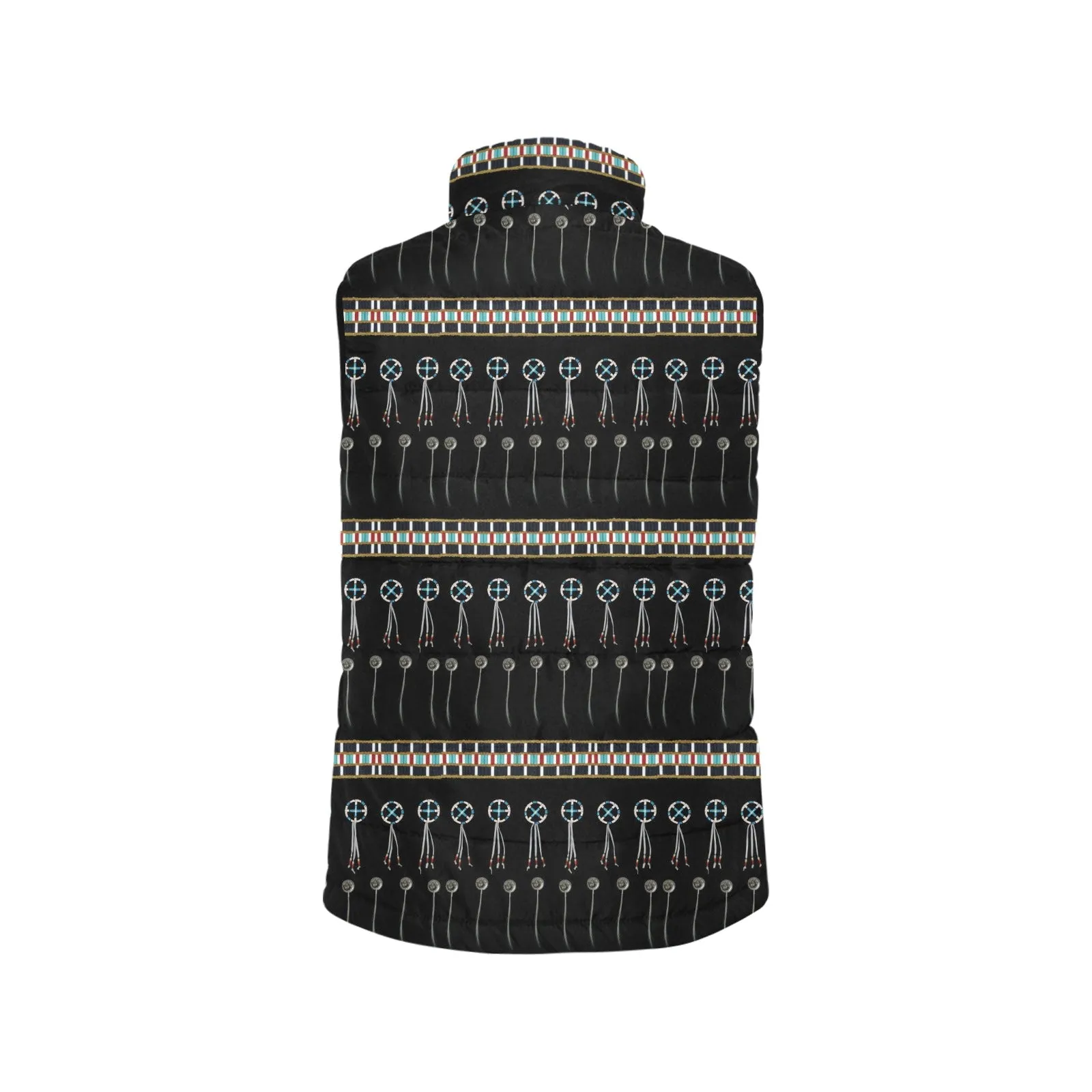 Beaded Bracelet Men's Padded Vest Jacket