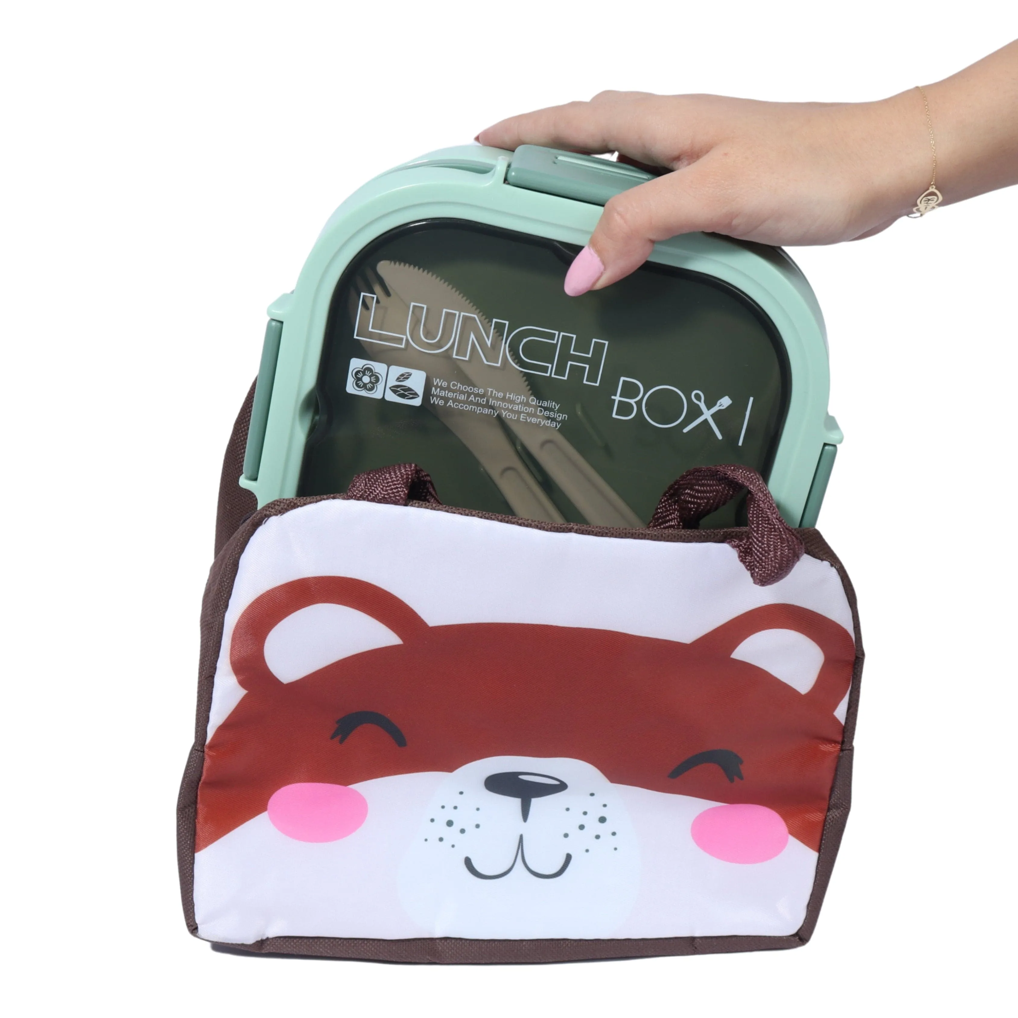 Bear insulated lunch bag