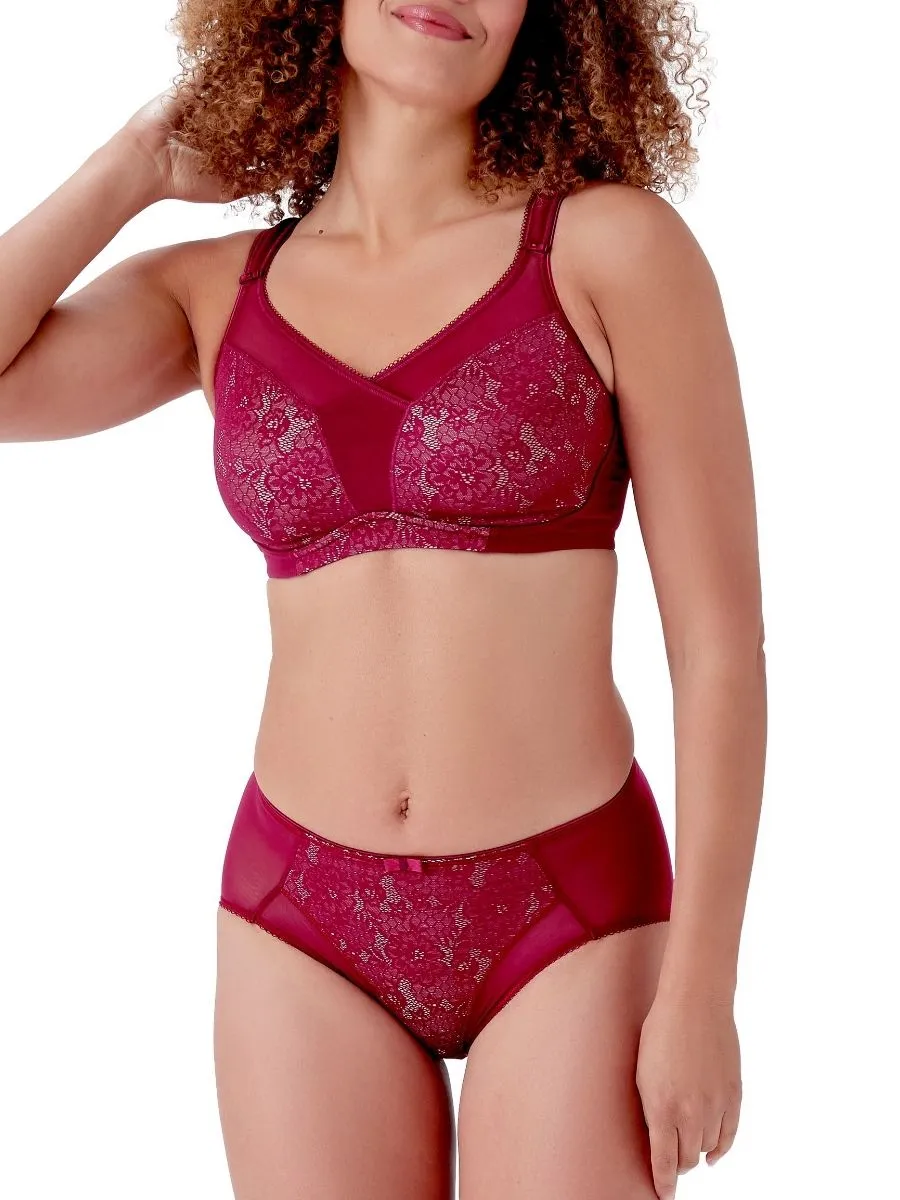 Beauty Everyday Full Support Bra - Burgundy