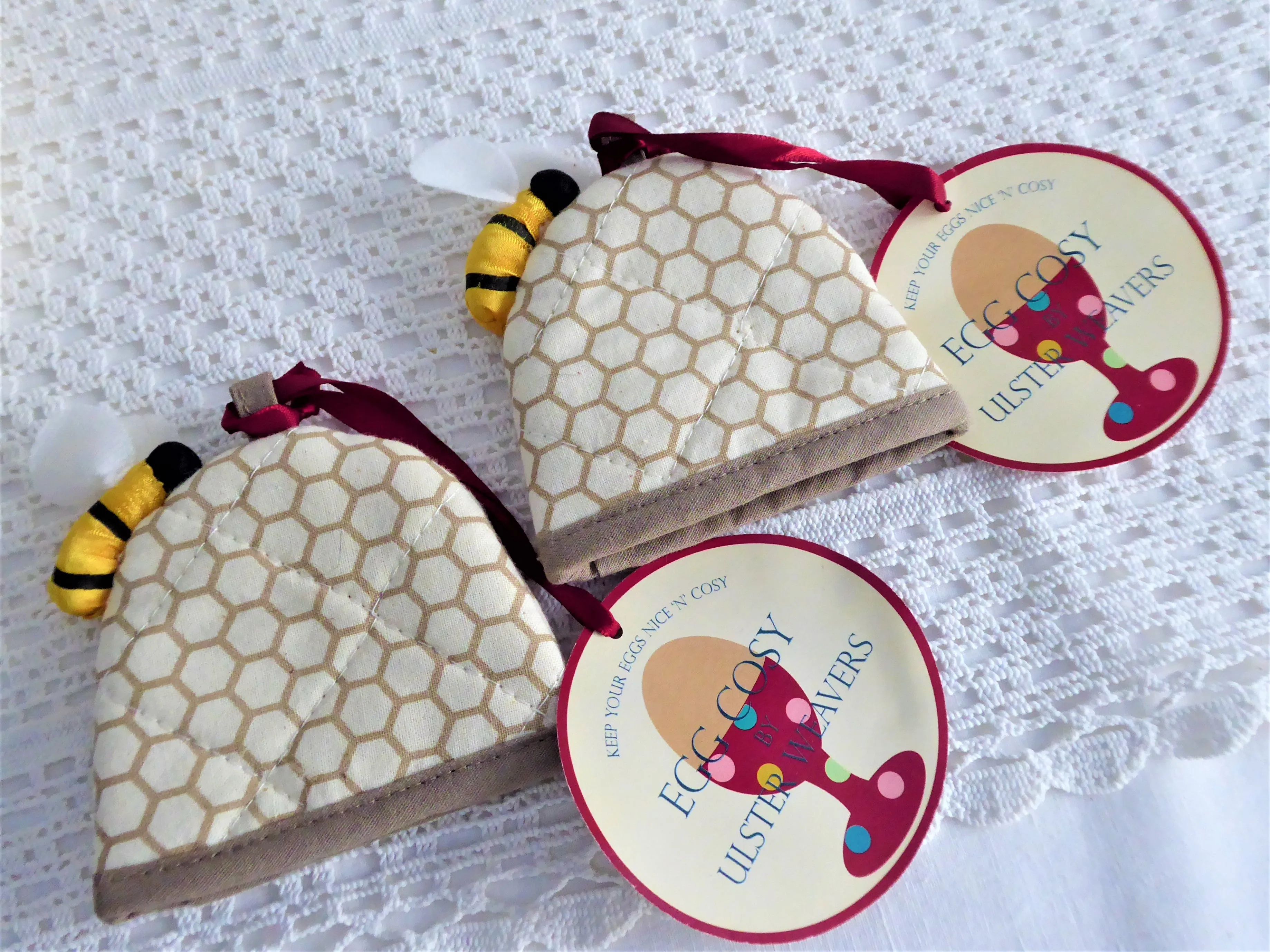 Beehive Skep Tea Cozy Cosy And Egg Cozies Padded 3D Bees Shaped Ulster Weavers