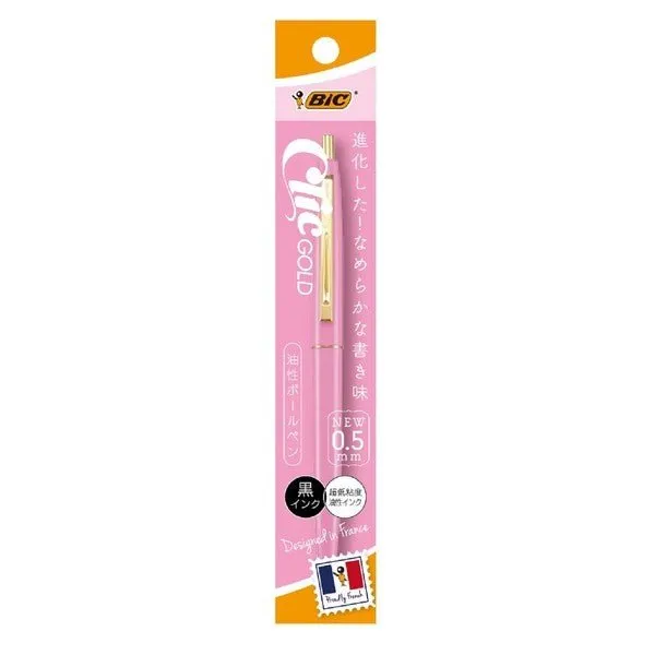 BIC Click Gold Ballpoint Pen