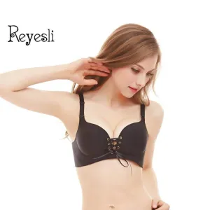 Black Sexy Figure Maintain Push Up  Bra - Wide Strip - Double Padded Bra