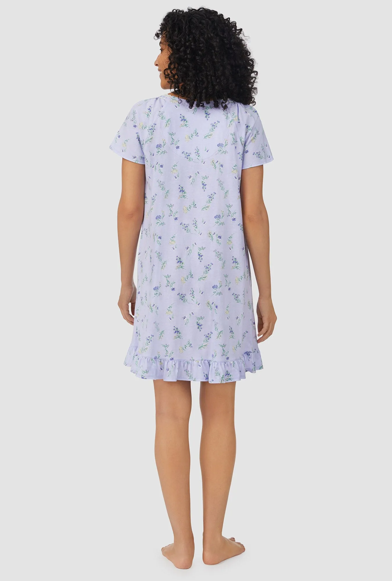 Blue Garden Floral Cap Sleeve Sleepshirt