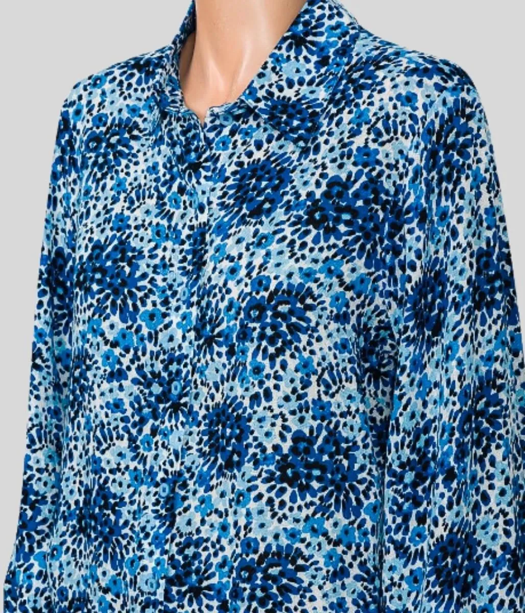Blue Lottie Vintage Floral Blouse