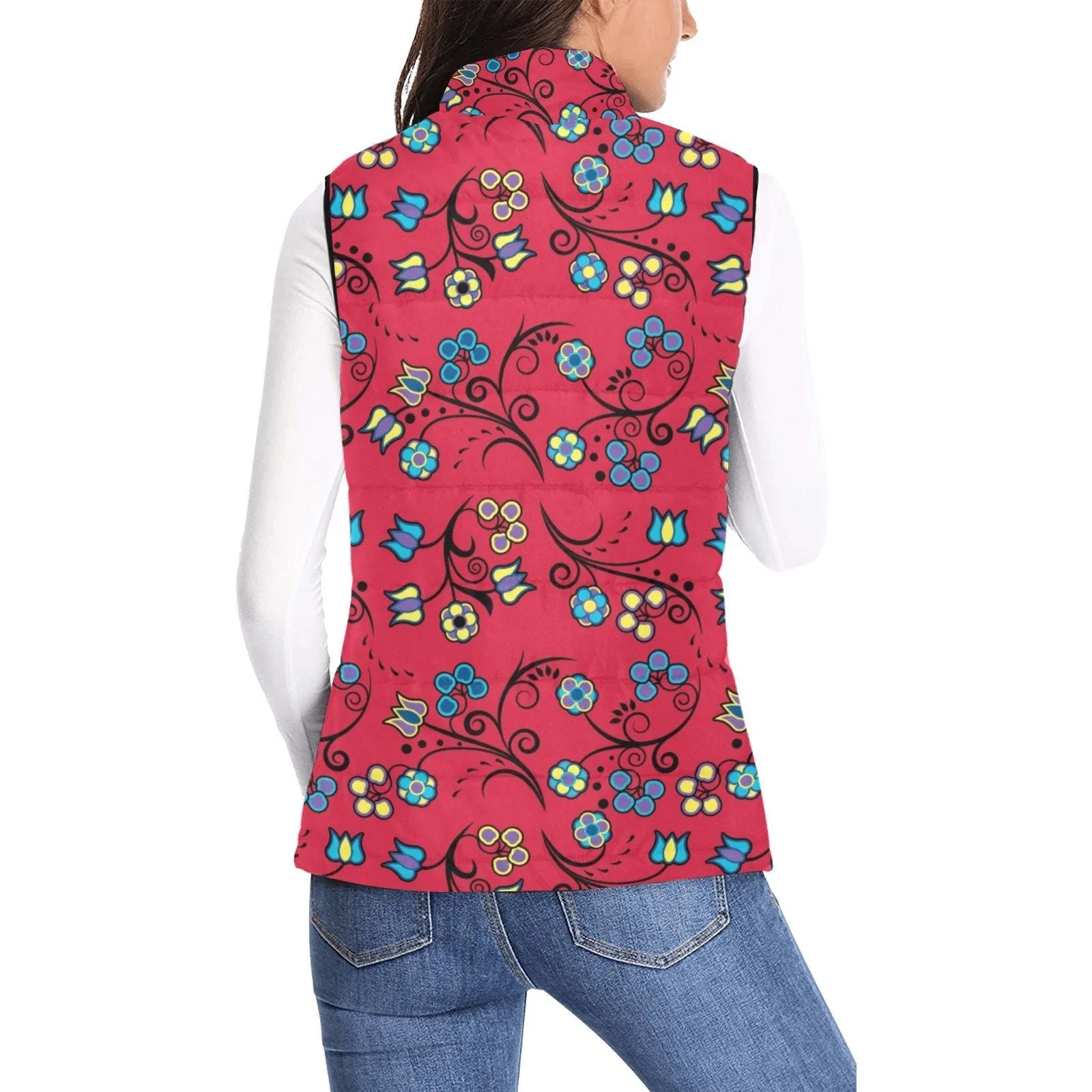 Blue Trio Cardinal Women's Padded Vest Jacket