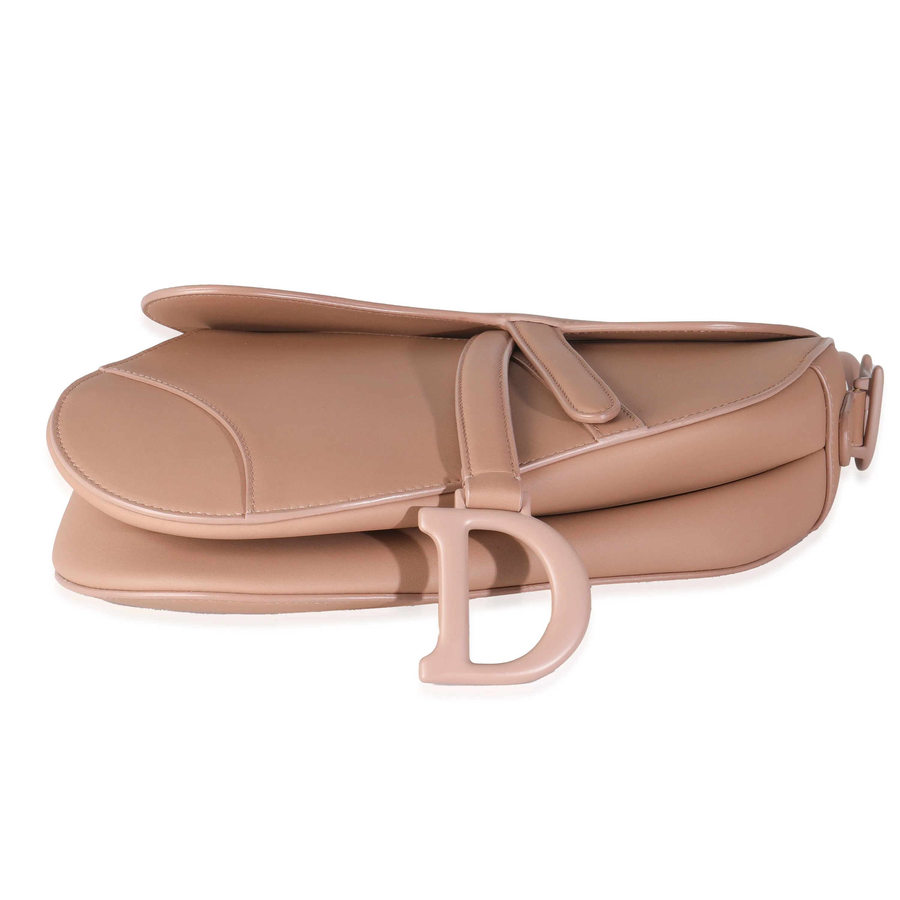 Blush Ultra Matte Calfskin Medium Saddle Bag