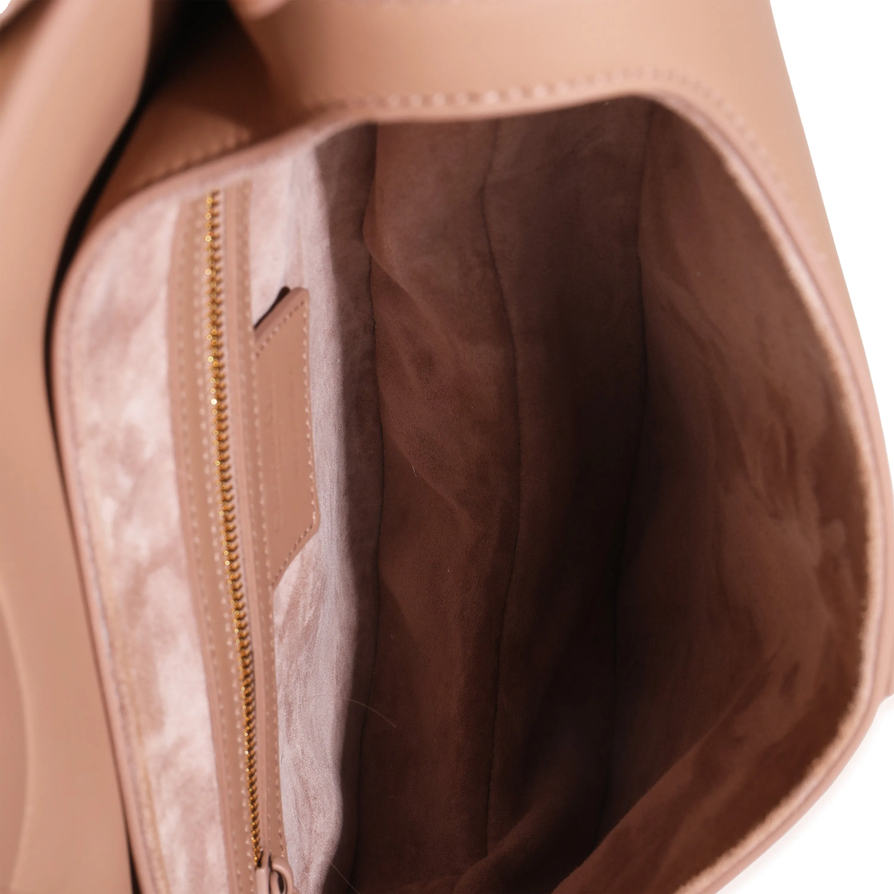 Blush Ultra Matte Calfskin Medium Saddle Bag
