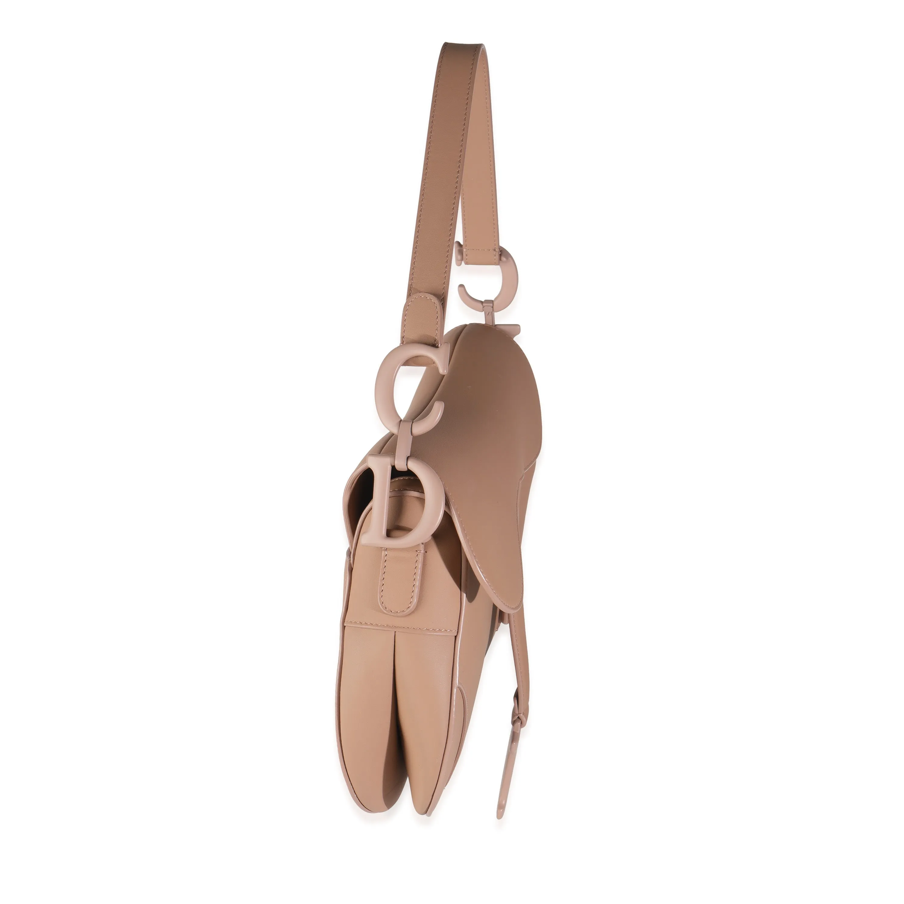 Blush Ultra Matte Calfskin Medium Saddle Bag