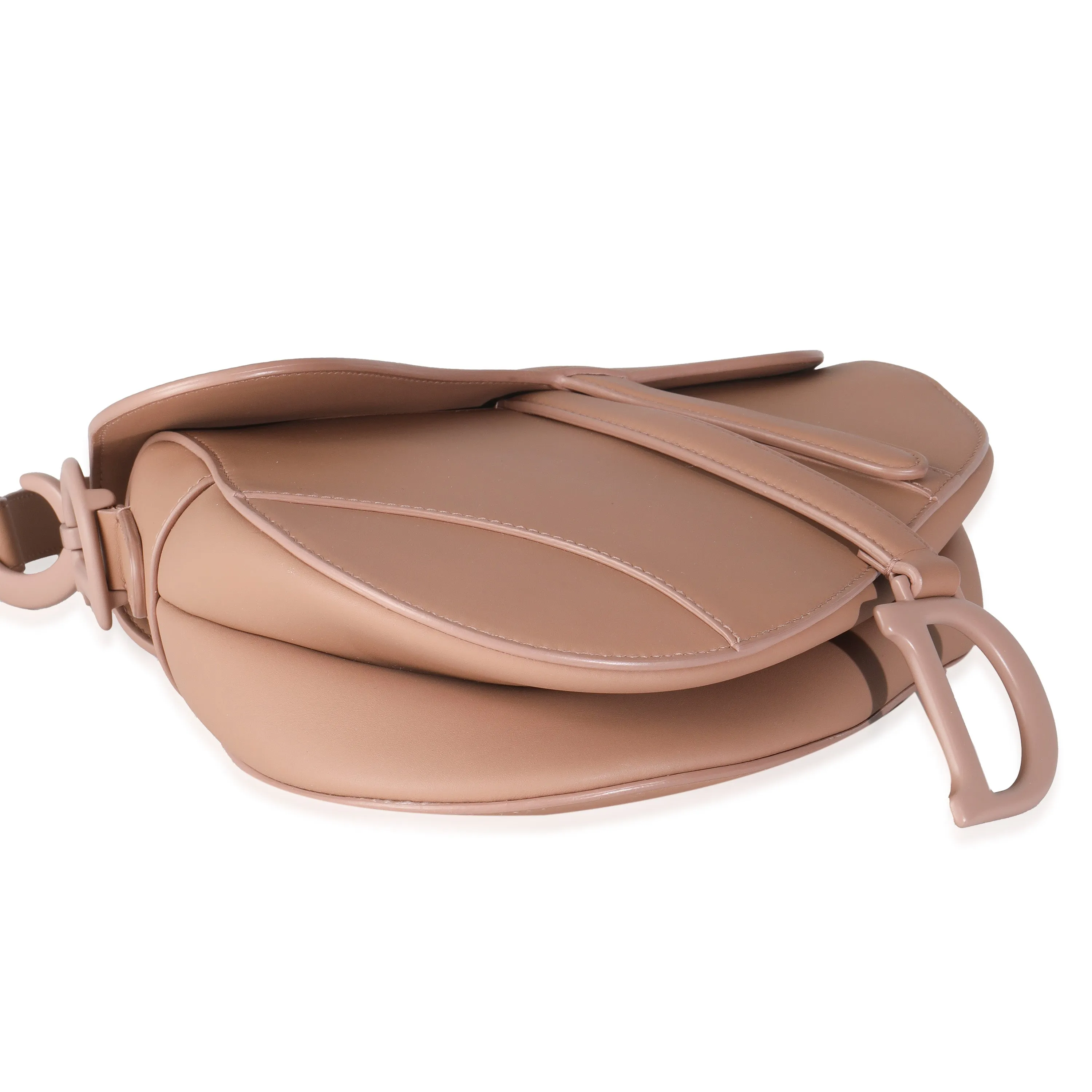 Blush Ultra Matte Calfskin Medium Saddle Bag