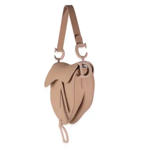 Blush Ultra Matte Calfskin Medium Saddle Bag