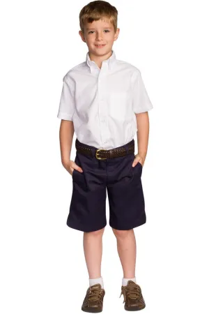 Boys Premium Label Navy Flat Front Shorts