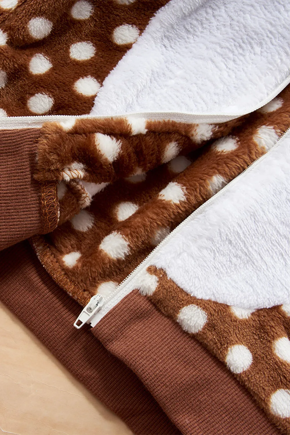 Boys Rudolph Feature Polka Dot Hooded Coat