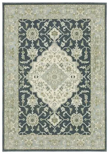 Branson BR05A Blue/Ivory Rug