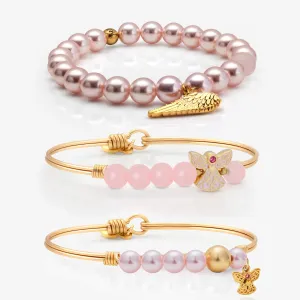 Breast Cancer Angel Wing Stack