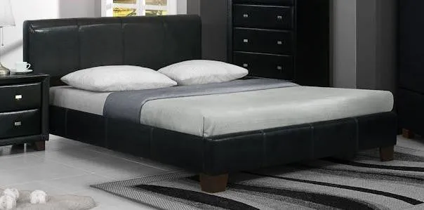 Brooklyn Faux Leather Bed Black