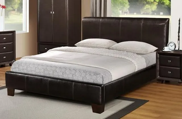 Brooklyn Faux Leather Bed Brown