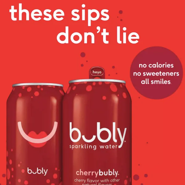 bubly Cherry Sparkling Water 12 fl oz, 8 Ct