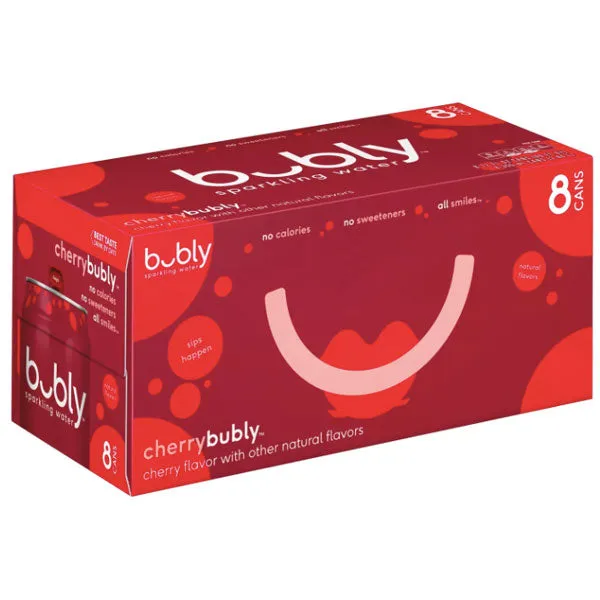 bubly Cherry Sparkling Water 12 fl oz, 8 Ct