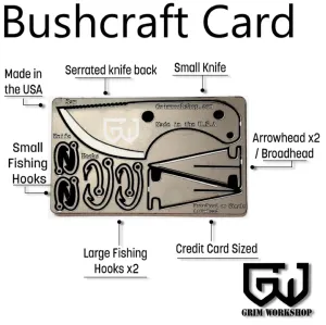 Bushcraft EDC Survival Card: Credit Card SIze Bushcraft Kit